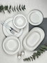 Hermia Platin Yaldız Bonsai 53 YTKM - Juego de cena de porcelana 53 piezas